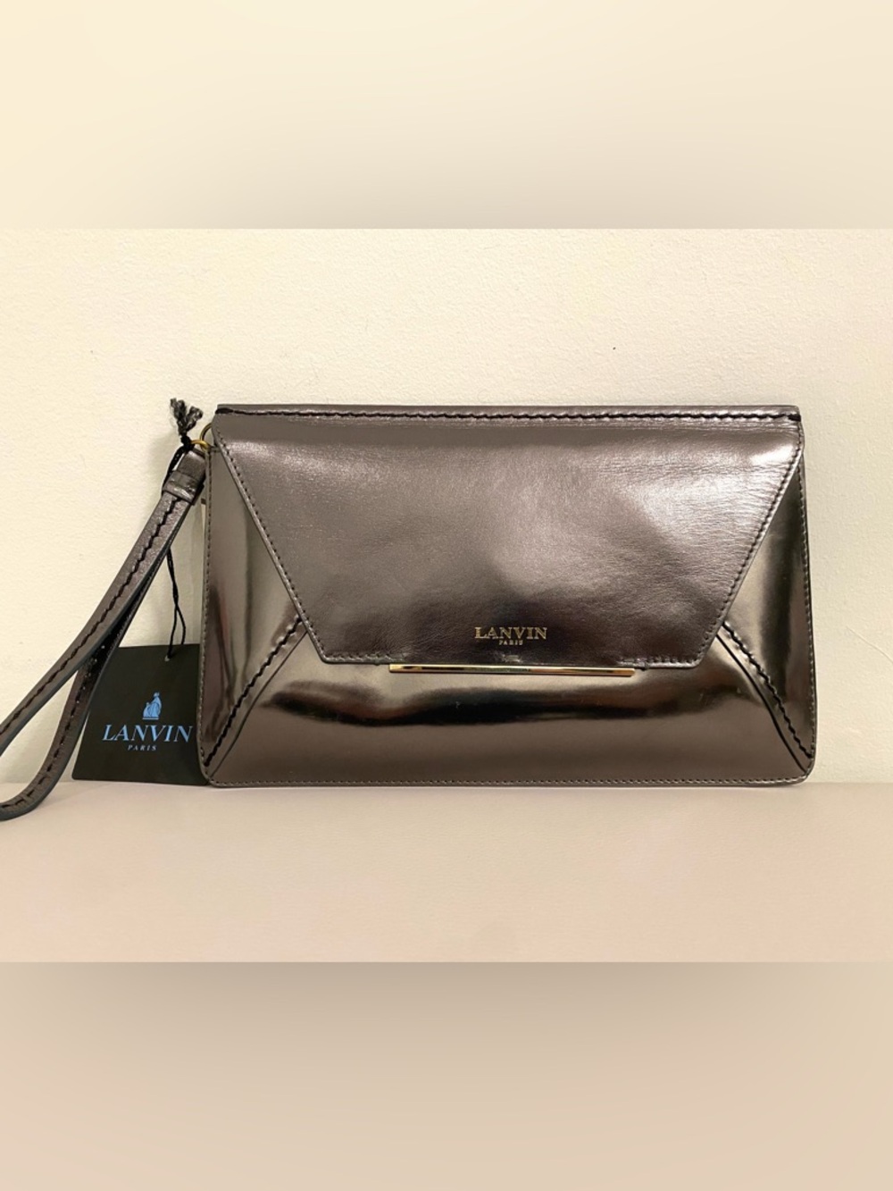 Lanvin Leather Clutch, Tag Still Attached
